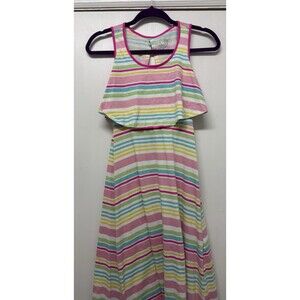 SO Authentic Girls Maxi Dress Striped Multi-Color Size L/14